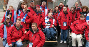 Group photo of Flame in Idaho for the 2009 Special Olympics Winter Games.