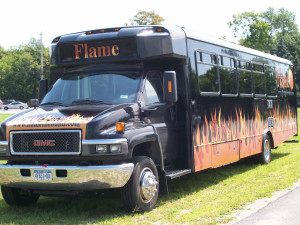 Flame Custom Tour Bus